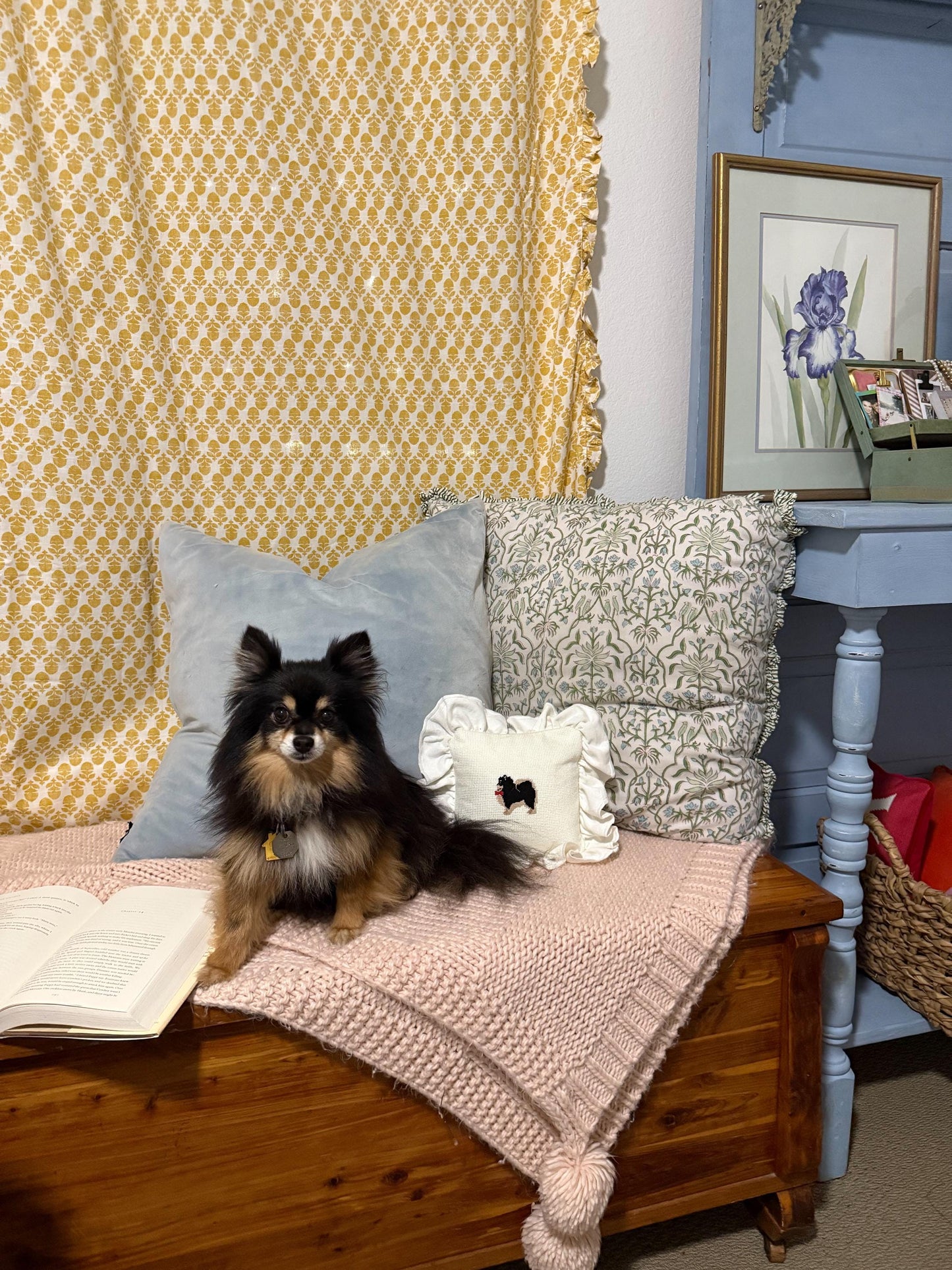 Pomeranian Needlepoint Pillow