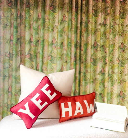 Yee Haw Needlepoint Pillows- Pink