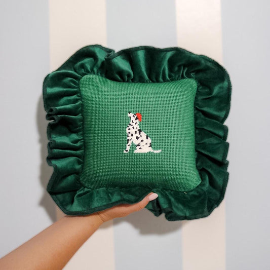 Dalmatian Needlepoint Pillow