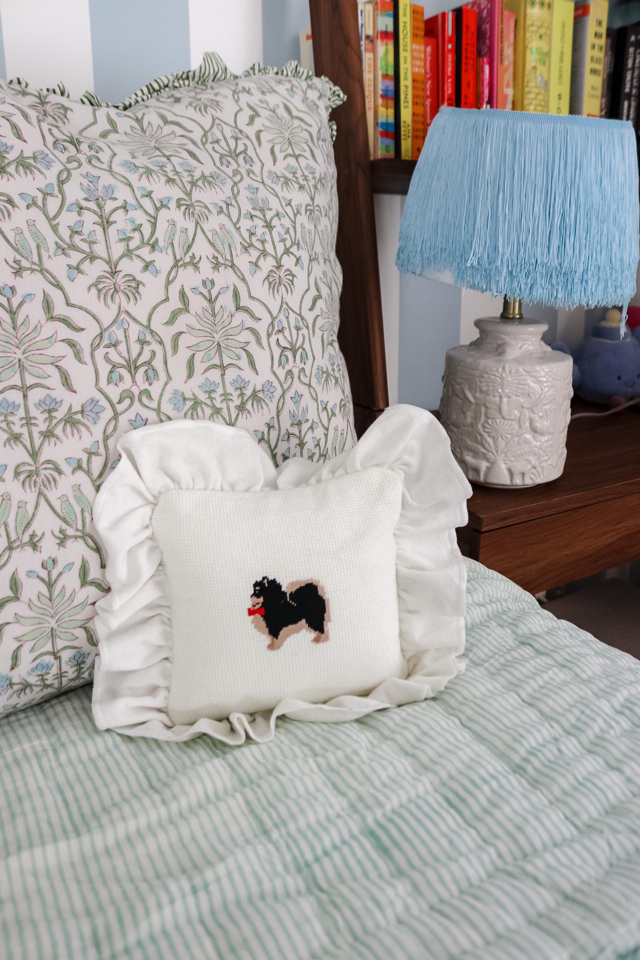 Pomeranian Needlepoint Pillow
