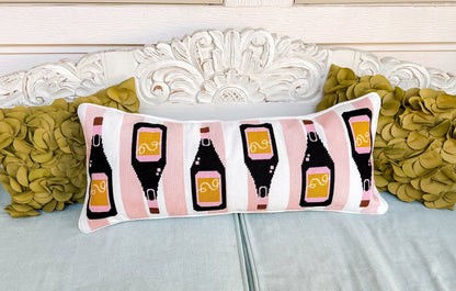 Pop the Bubbly Needlepoint Pillow