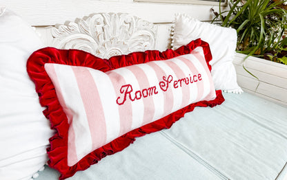 Room Service Needlepoint Pillow