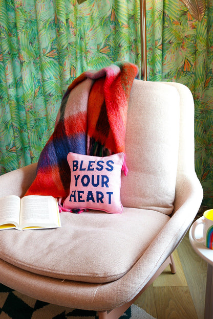 Bless Your Heart Needlepoint Pillow