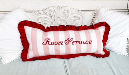 Room Service Needlepoint Pillow