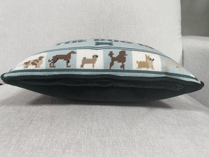 Home is Where the Dog is Needlepoint Pillow
