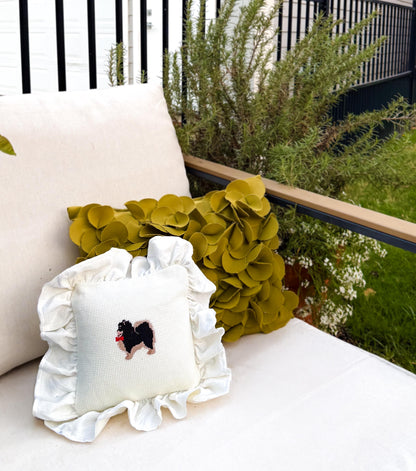 Pomeranian Needlepoint Pillow