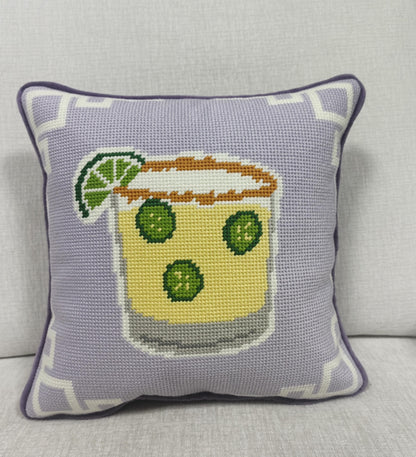 Spicy Margarita Needlepoint Pillow