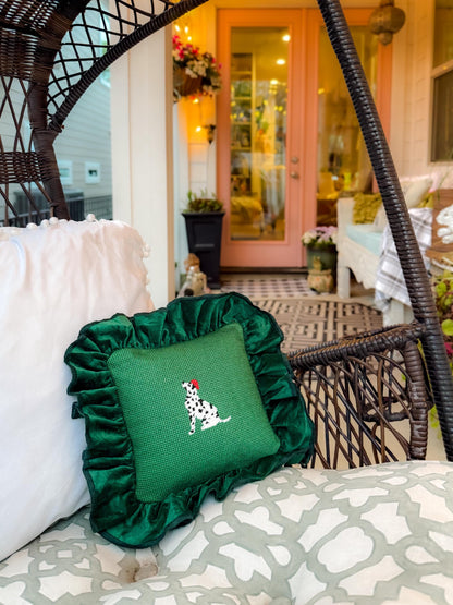 Dalmatian Needlepoint Pillow