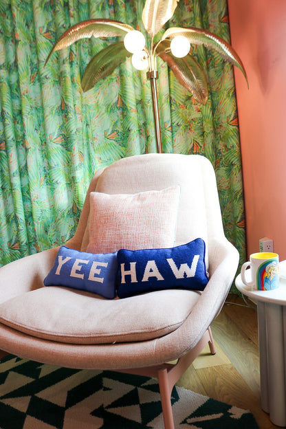 Yee Haw Needlepoint Pillows- Blue