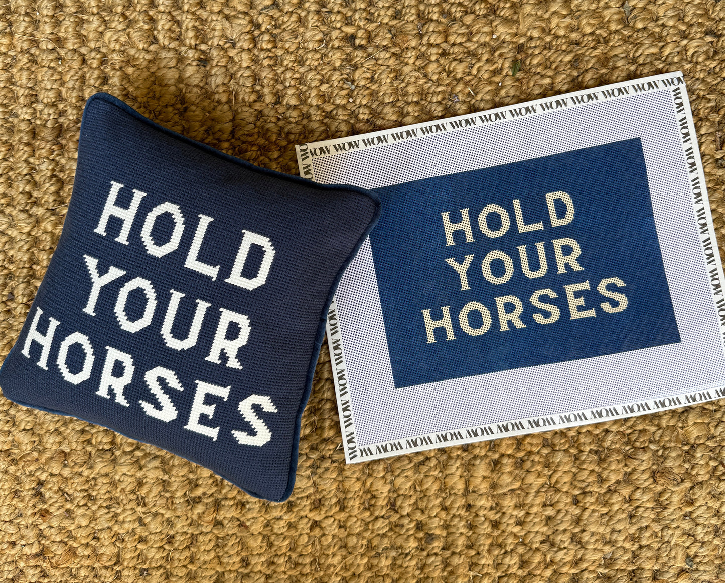 Hold Your Horses Needlepoint Canvas