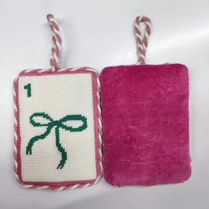 Mahjong Tile Needlepoint Ornament