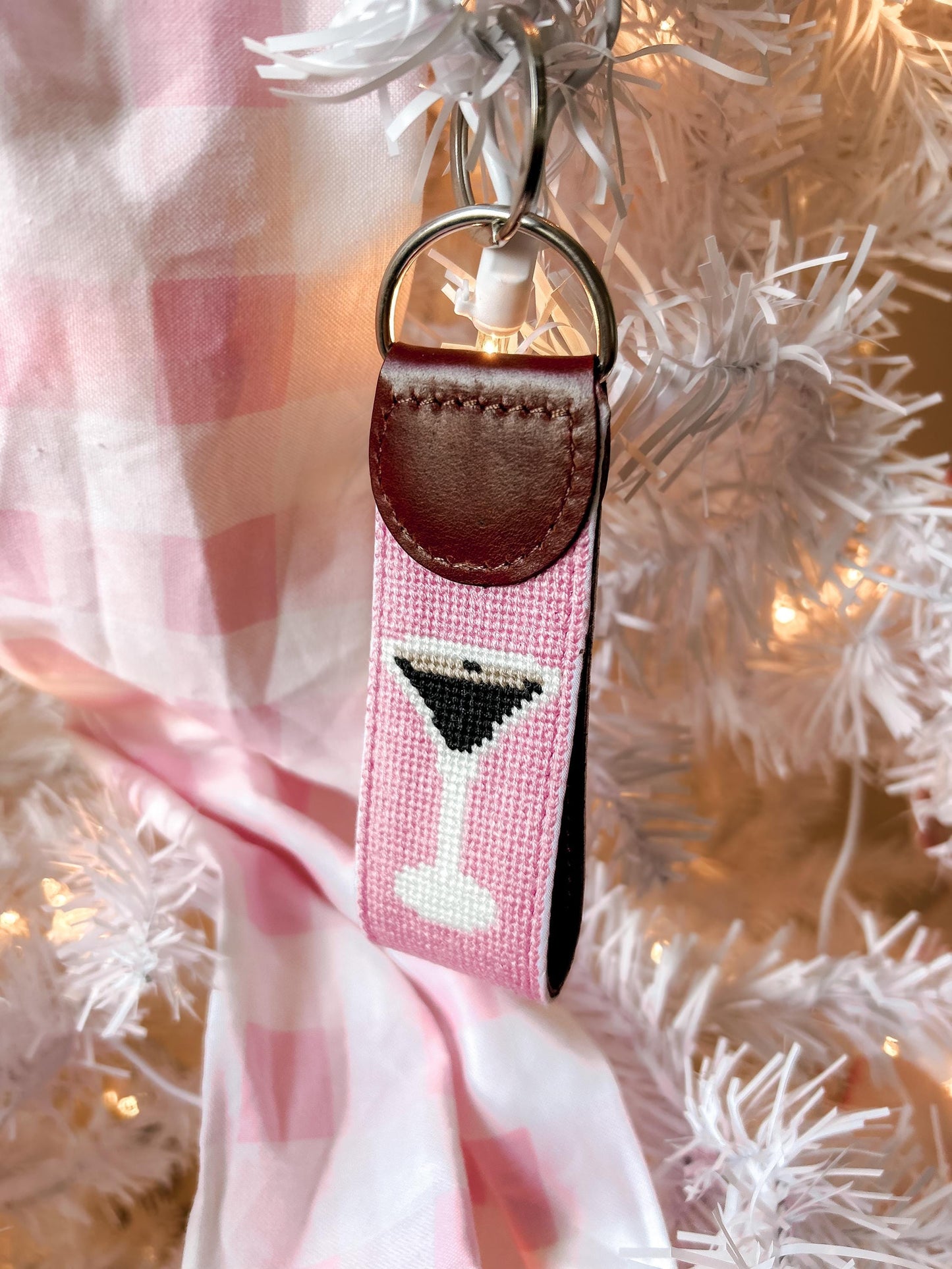 Espresso Martini Needlepoint Keychain