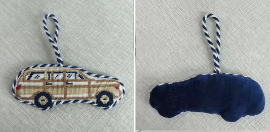 Preppy Wagoneer Needlepoint Bag Charm