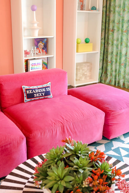 Reading is Sexy Needlepoint Pillow