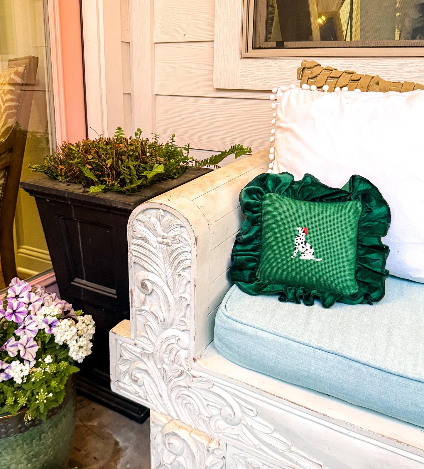 Dalmatian Needlepoint Pillow