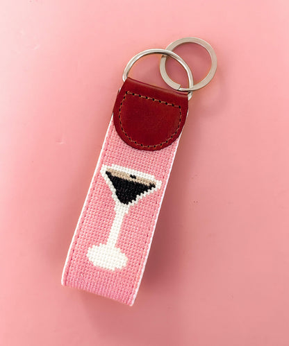Espresso Martini Needlepoint Keychain