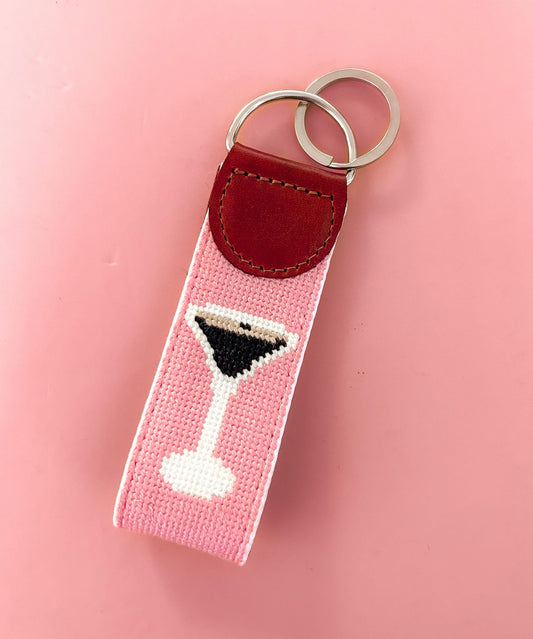 Espresso Martini Needlepoint Keychain