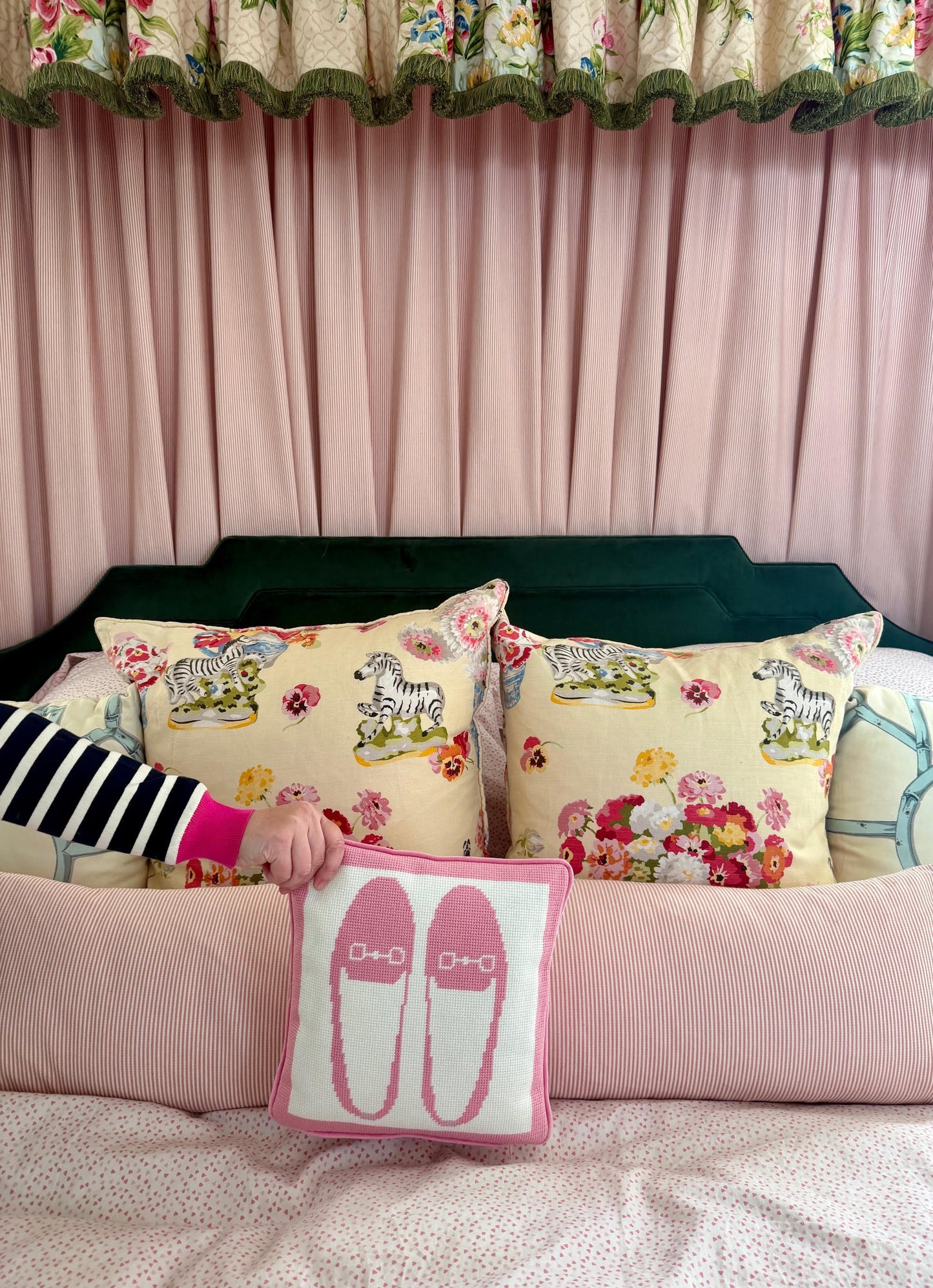 Preppy Loafer Needlepoint Pillow
